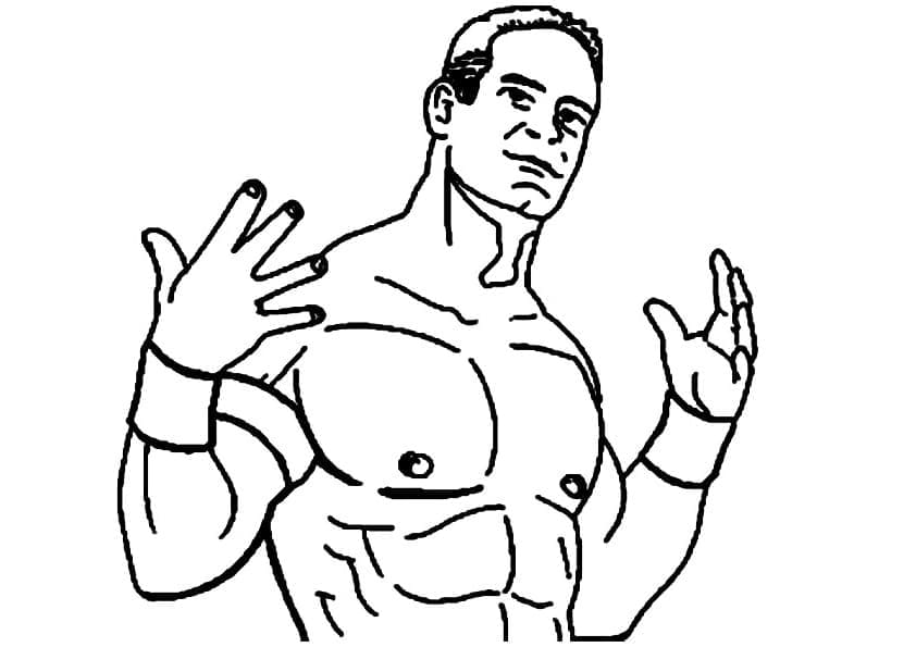 Desenho de John Cena Grátis para Colorir
