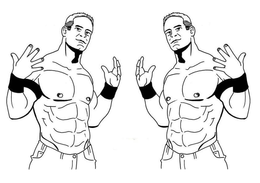 Desenho de John Cena Imprimivel para Crianças para Colorir