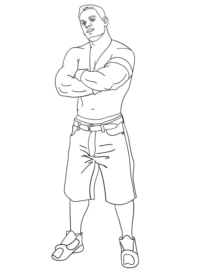Desenho de John Cena Imprimivel para Colorir