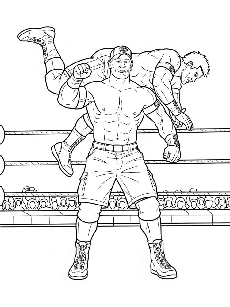 Desenho de John Cena Incrível para Colorir