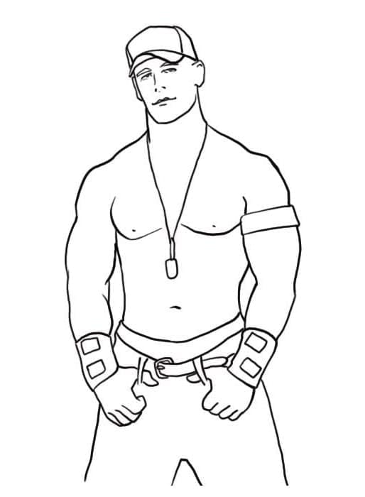 Desenho de John Cena para Crianças de 1 Ano para Colorir