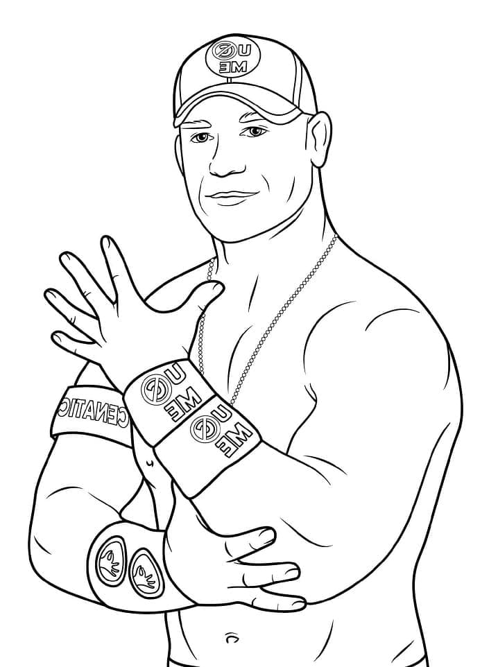 Desenho de John Cena para Crianças de 2 Anos para Colorir