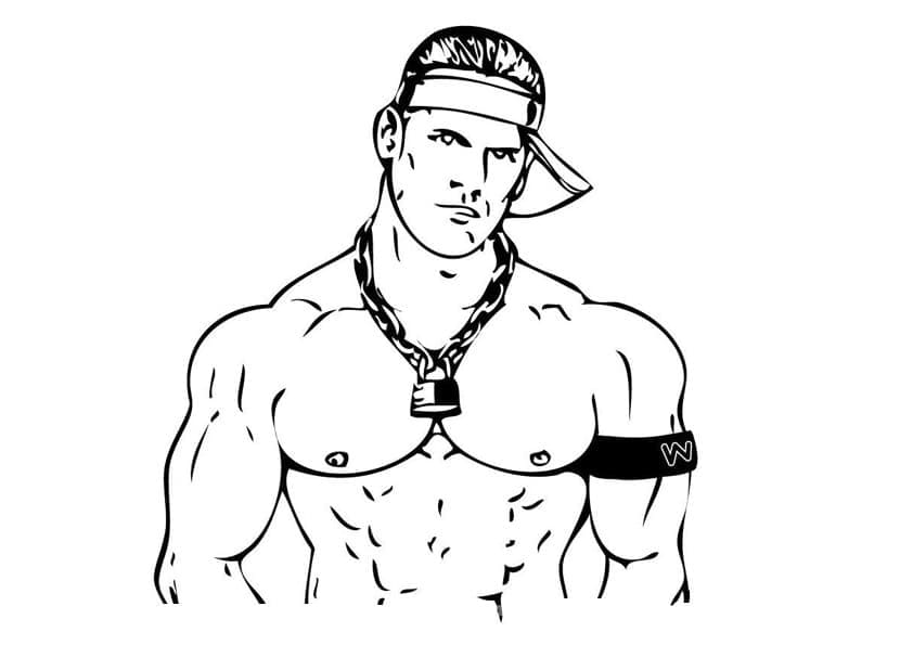 Desenho de John Cena para Crianças de 4 Anos para Colorir