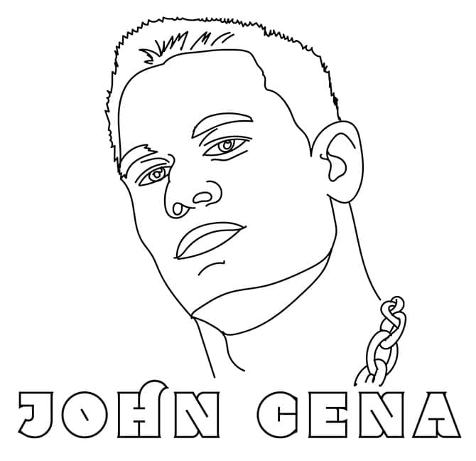 Desenho de John Cena para Crianças para Colorir