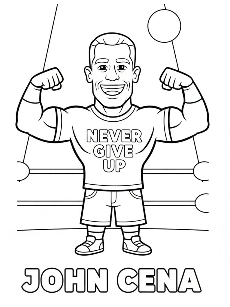 Desenho de Lindo John Cena para Colorir