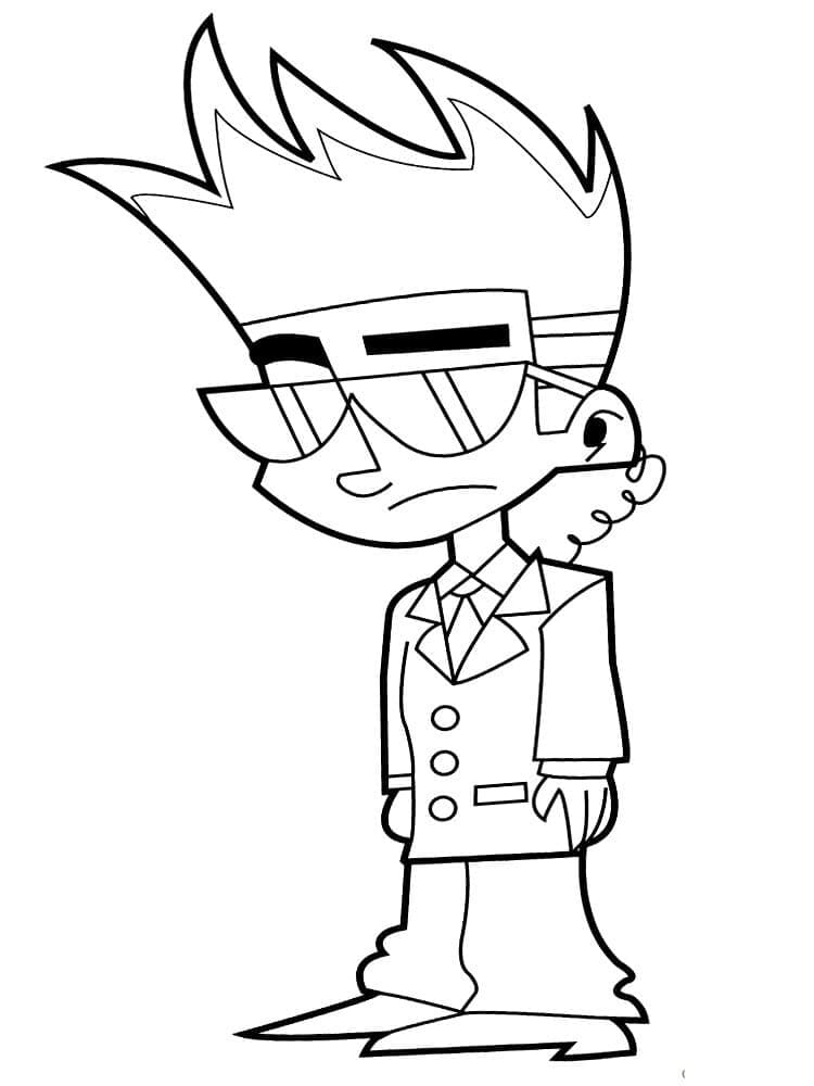 Desenho de Johnny Test para Colorir Detalhado e Pintar
