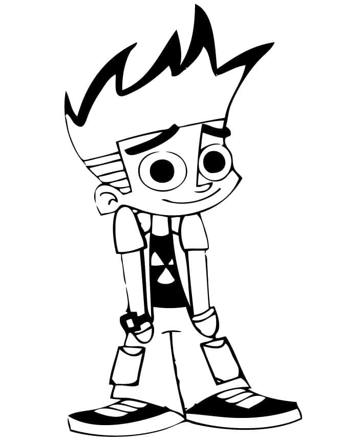 Desenho de Johnny Test para Colorir e Imprimir e Pintar