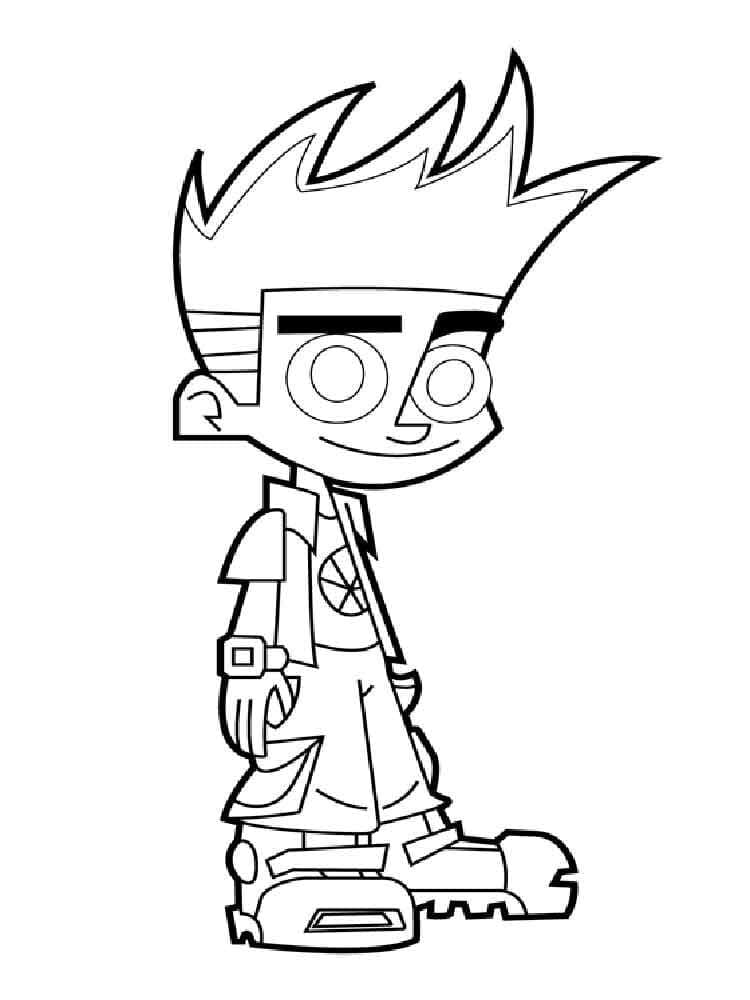 Desenho de Johnny Test para Colorir Grátis e Pintar