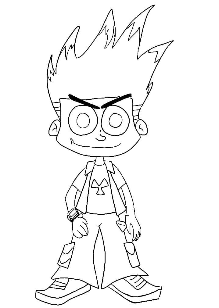 Desenho de Johnny Test Pdf Grátis e Pintar