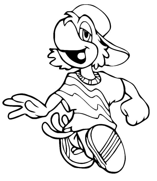 Desenho de Zé Carioca para Imprimir e Pintar