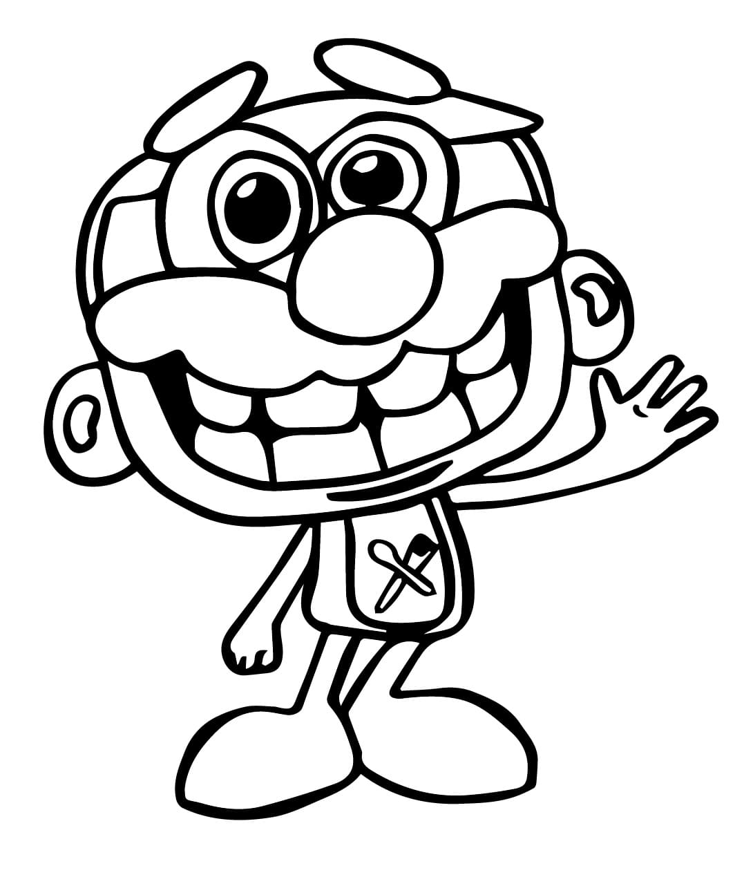 Desenho de José Comilão Amigável para Colorir e Pintar