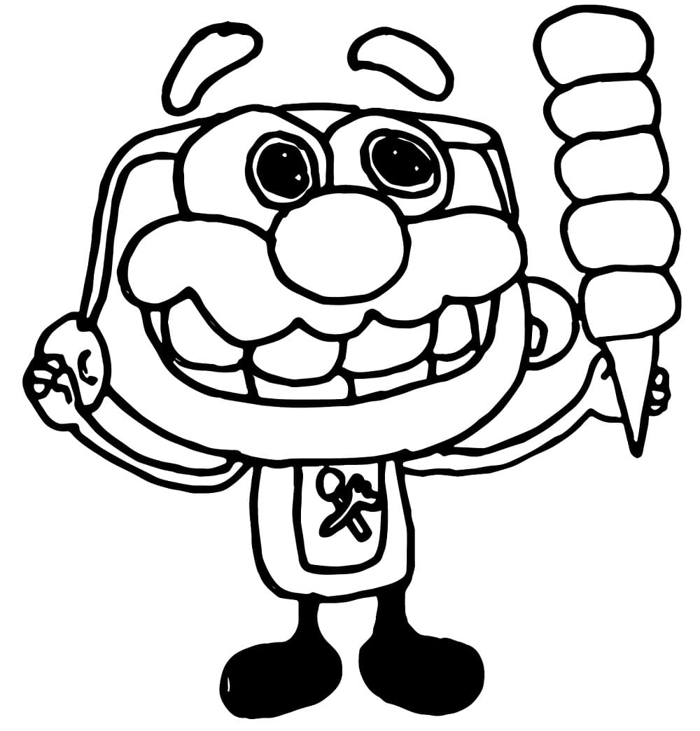 Desenho de José Comilão com Sorvete para Colorir e Pintar