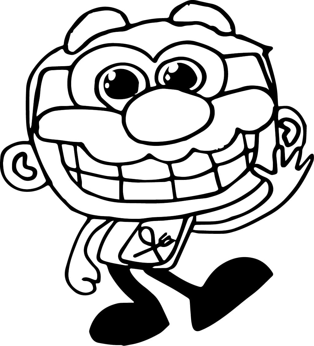 Desenho de José Comilão Engraçado para Colorir e Pintar