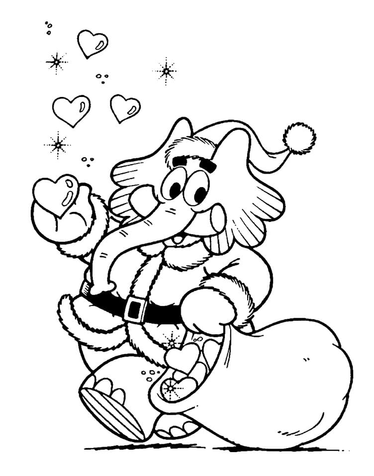 Desenho Papai Noel Jotalhao para Colorir e Pintar