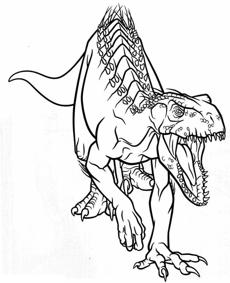 Desenho de Indoraptor Jurassic Park Figuras para Colorir e Pintar