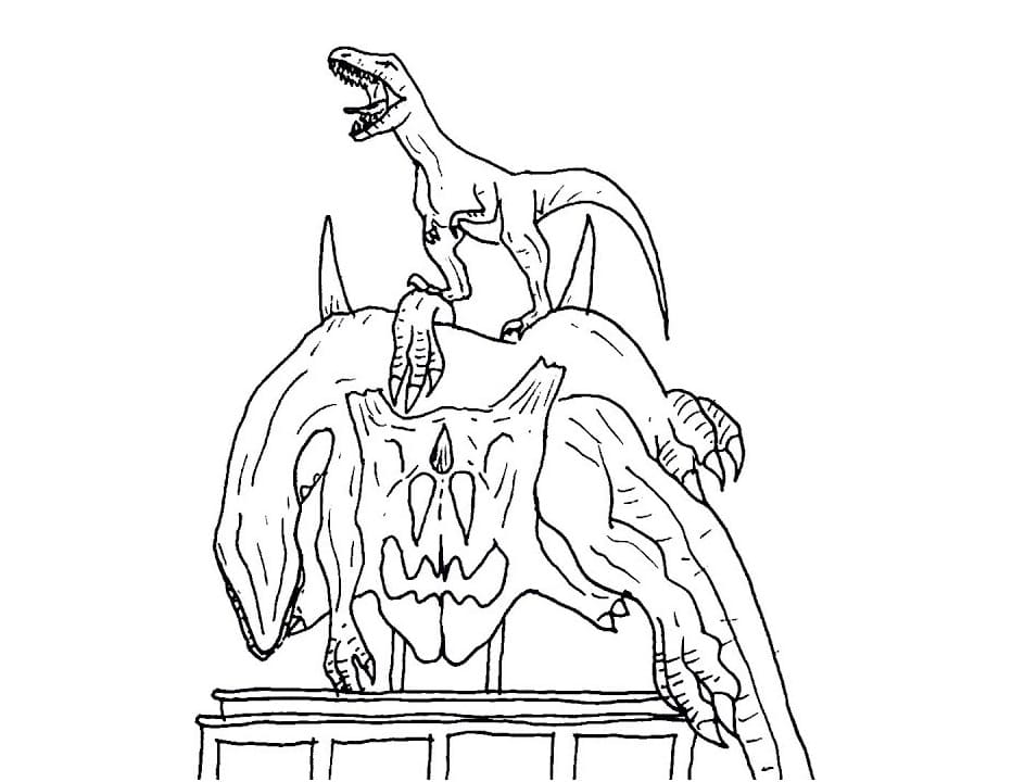 Desenho de Indoraptor Jurassic Park Pdf Grátis e Pintar