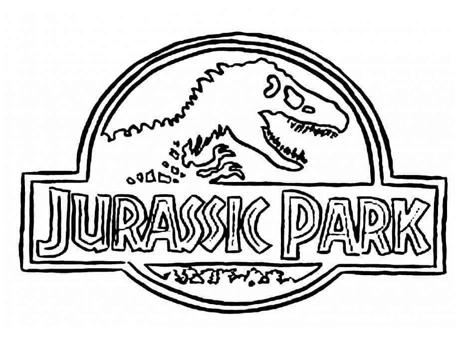 Desenho de Jurassic Park Figuras para Colorir e Pintar