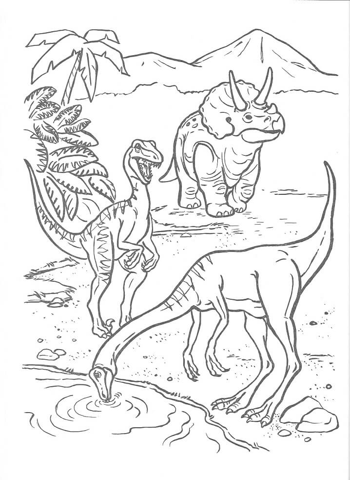 Desenho de Jurassic Park Filme para Colorir e Pintar