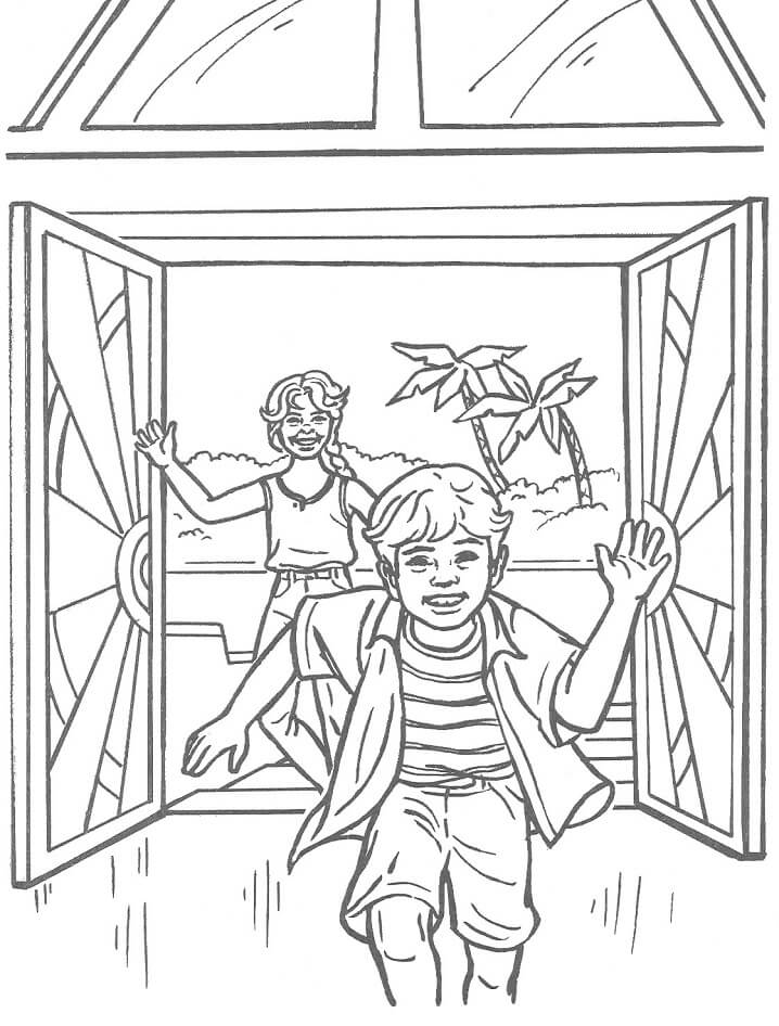 Desenho de Jurassic Park Raptor para Imprimir e Pintar