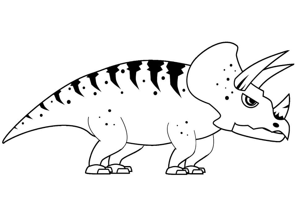 Desenho de Triceratops Jurassic Park Baixar Imprimivel e Pintar