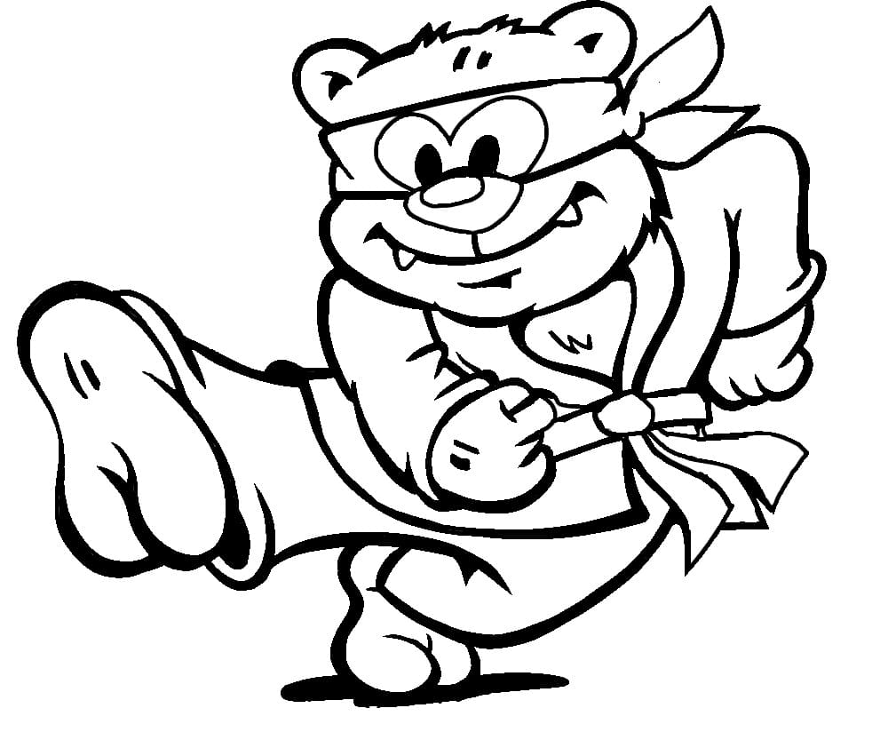 Desenho de Karate Grátis para Colorir e Pintar