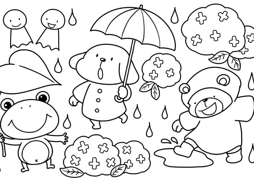 Desenho de Kawaii Grátis para Colorir e Pintar