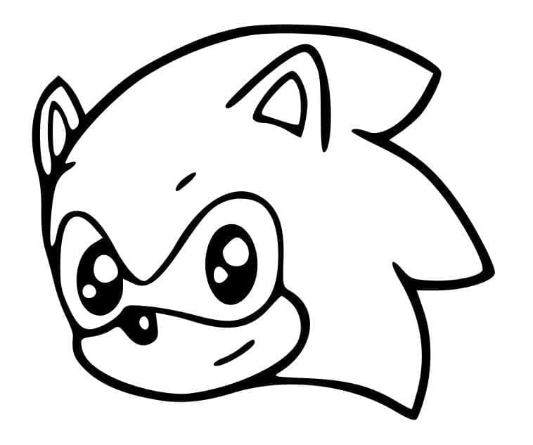Desenho de Kawaii Sonic para Colorir e Pintar