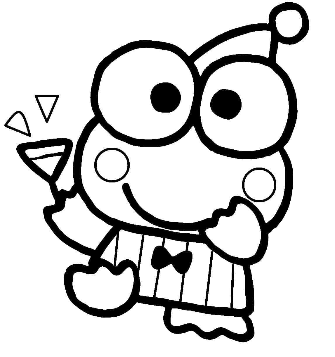 Desenho de Keroppi Grátis para Colorir e Pintar