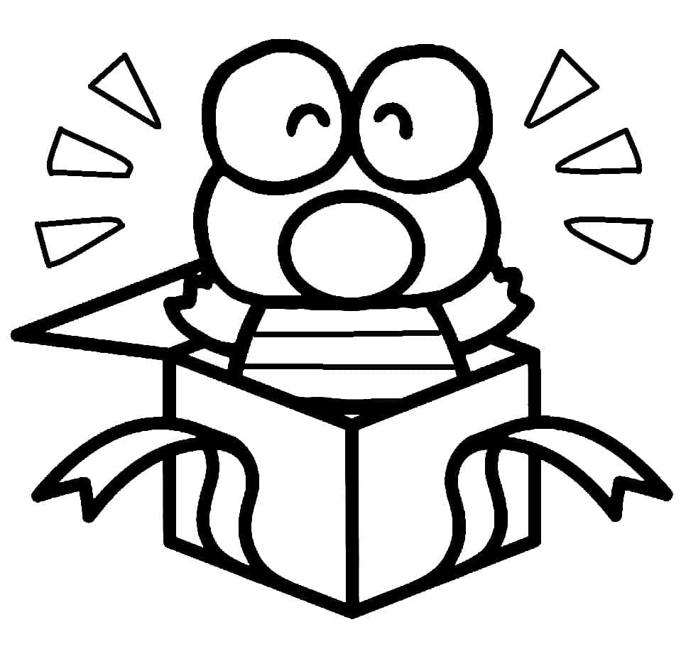 Desenho de Keroppi para Colorir Tinta Guache e Pintar