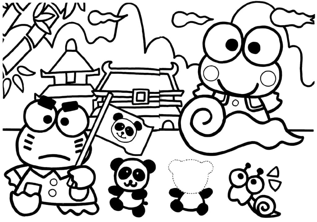 Desenho de Keroppi Pdf Grátis e Pintar