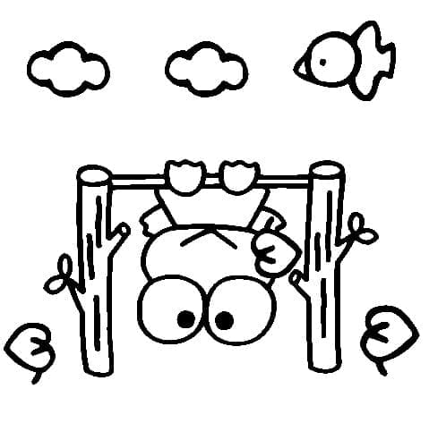 Desenho de Sanrio Keroppi para Colorir e Pintar