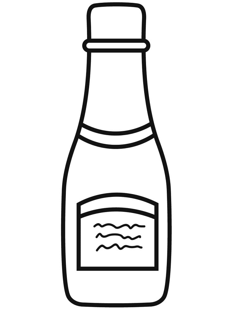 Desenho de Ketchup para Colorir e Pintar