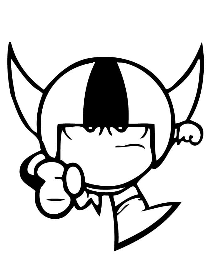 Desenho de Kick Buttowski para Pintar Giz de Cera