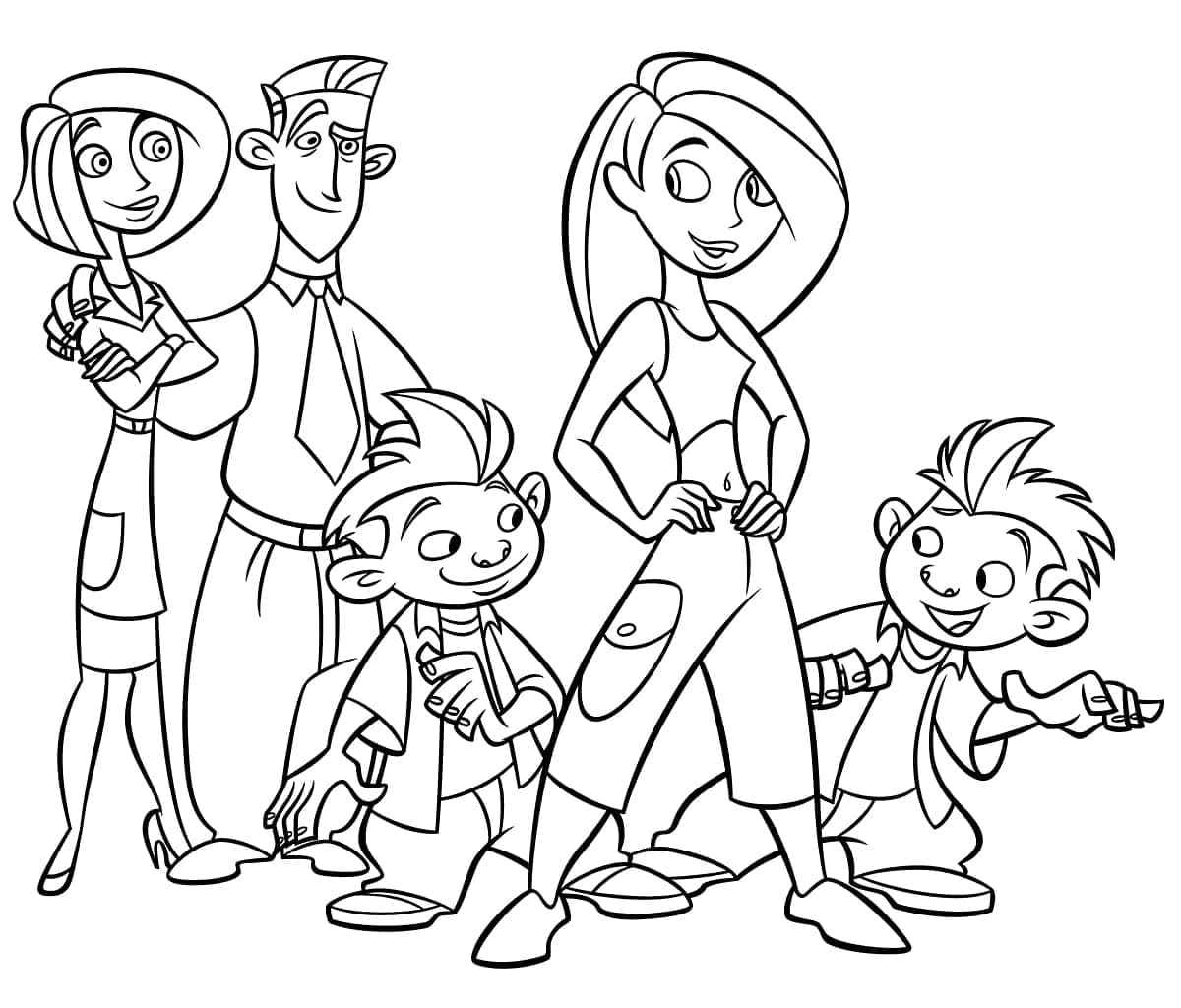 Desenhos de Imprimivel Kim Possible para Colorir e Pintar