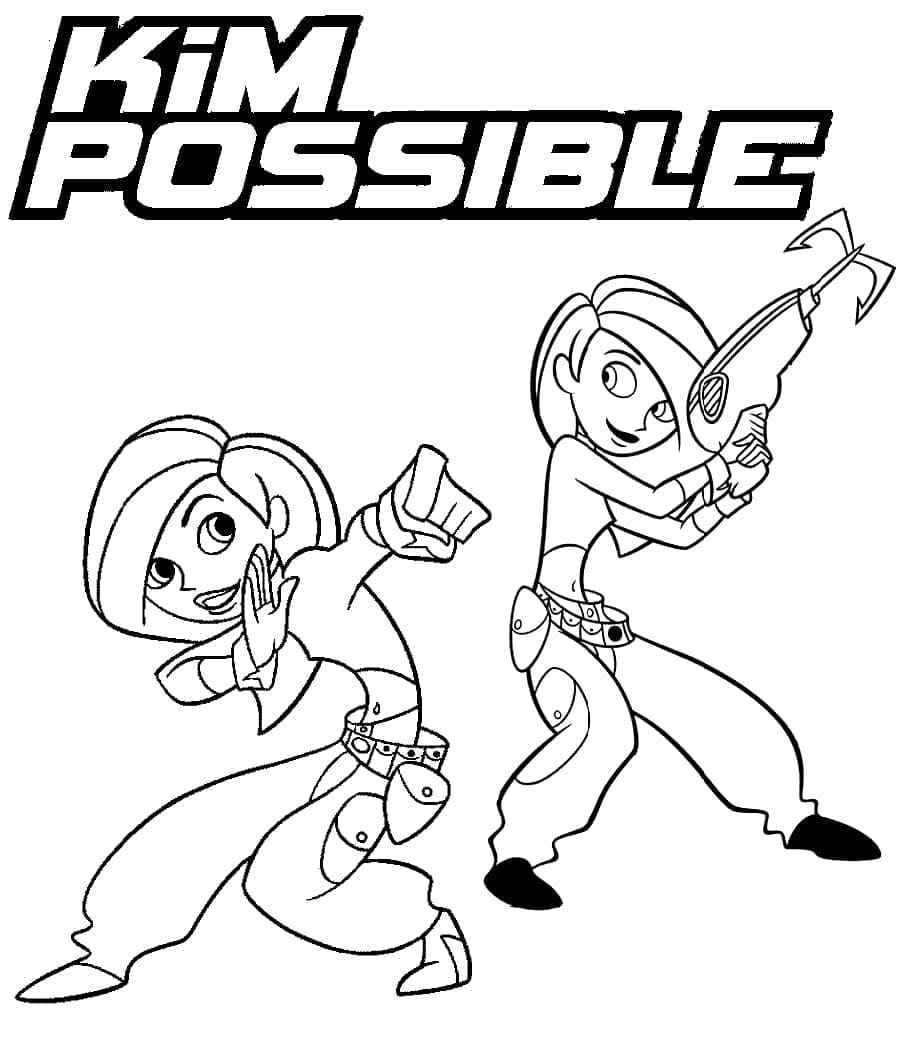 Desenhos de Kim Possible Grátis para Colorir e Pintar
