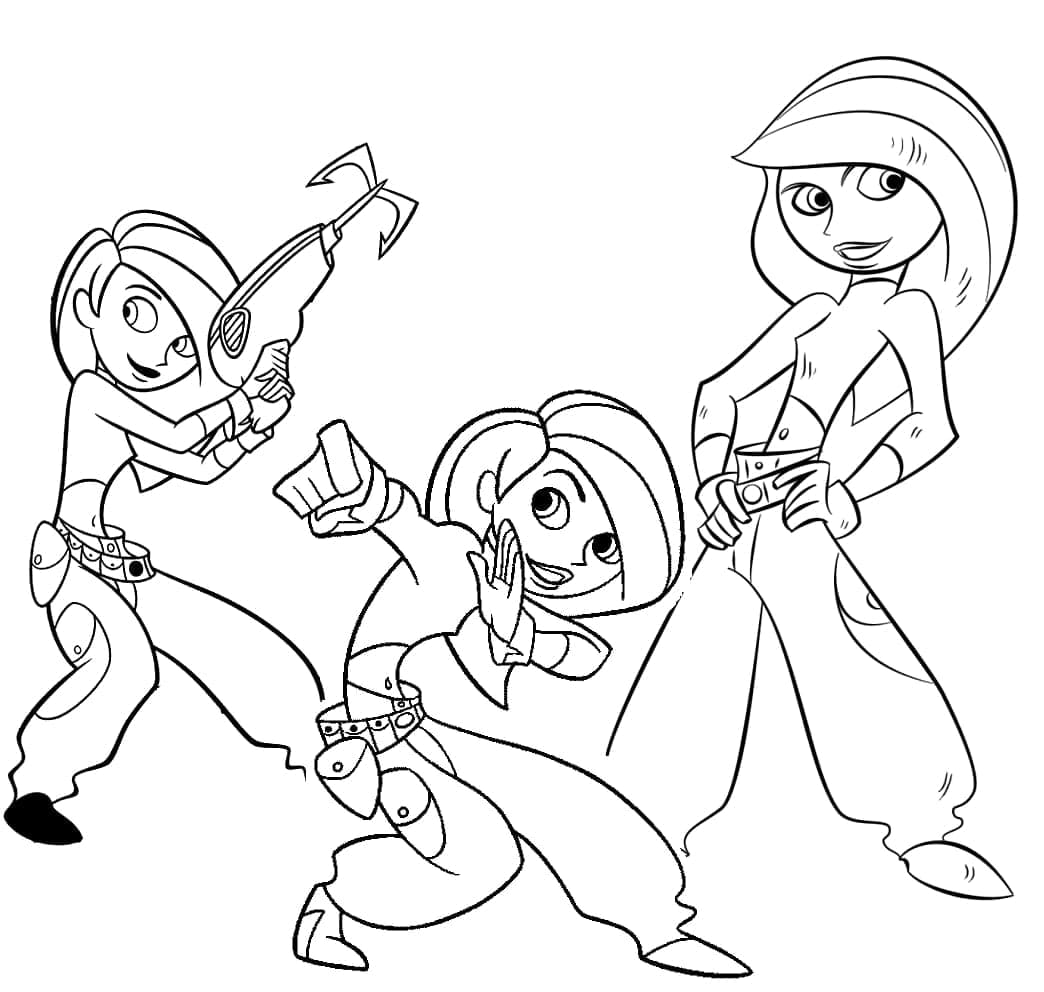 Desenhos de Kim Possible Imprimivel para Crianças para Colorir e Pintar