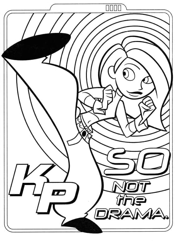 Desenhos de Kim Possible para Crianças de 1 Ano para Colorir e Pintar