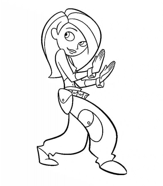 Desenhos de Kim Possible para Crianças de 3 Ano para Colorir e Pintar