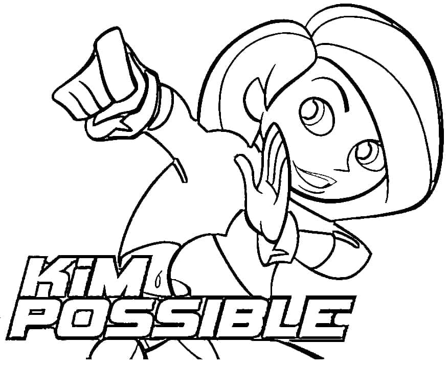 Desenhos de Kim Possible para Crianças de 4 Ano para Colorir e Pintar