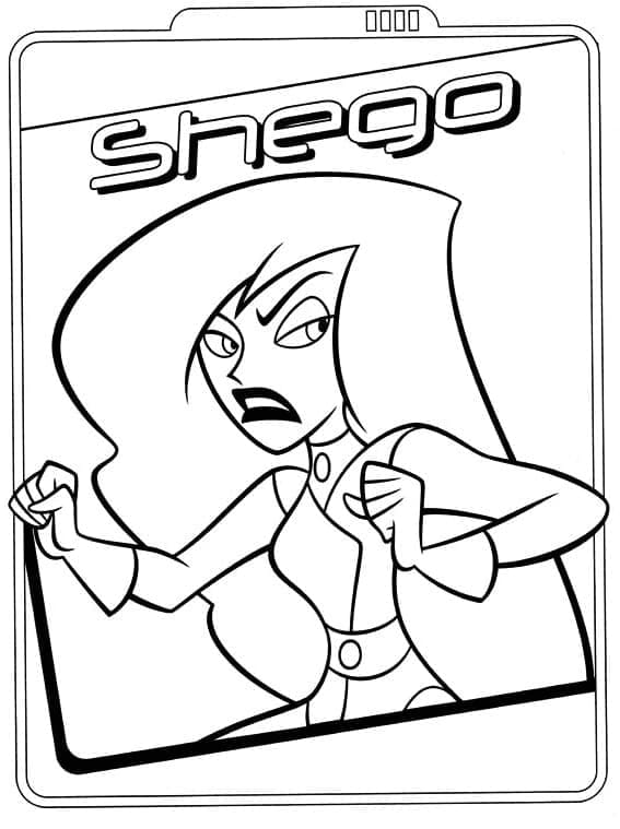 Desenhos de Kim Possible Shego para Colorir e Pintar