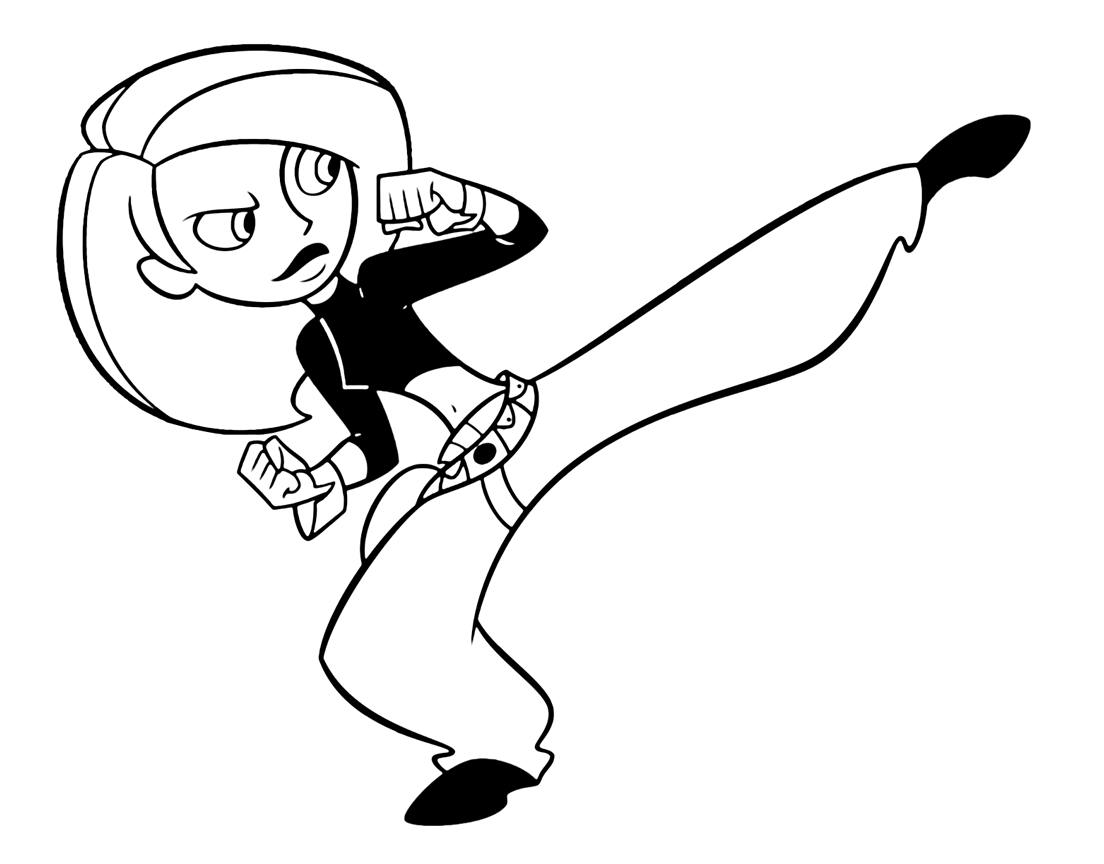 Desenho em Pdf de Kim Possible para Baixar e Colorir Grátis e Pintar