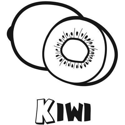 Desenho de um Kiwi para Colorir e Pintar