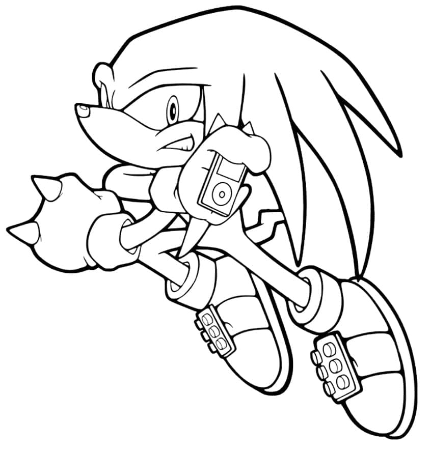Desenho de Knuckles para Colorir e Pintar