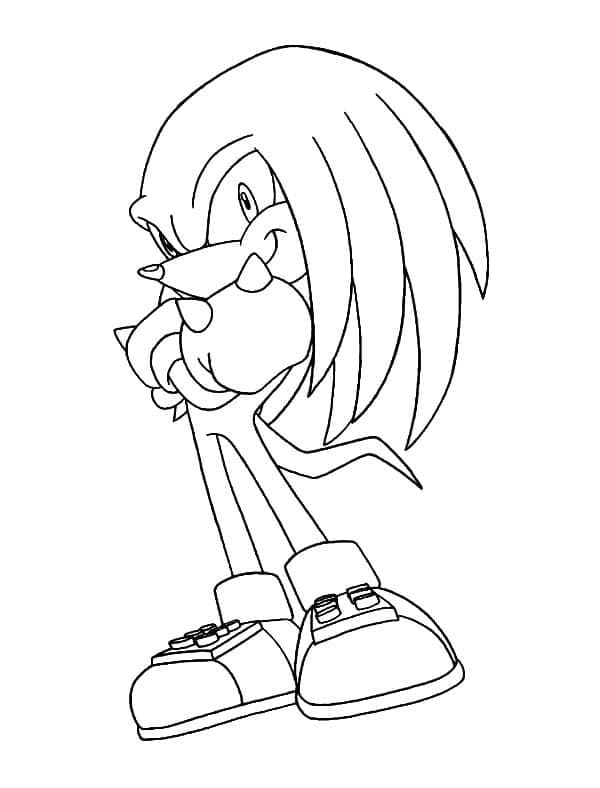 Desenho de Knuckles para Crianças para Colorir e Pintar