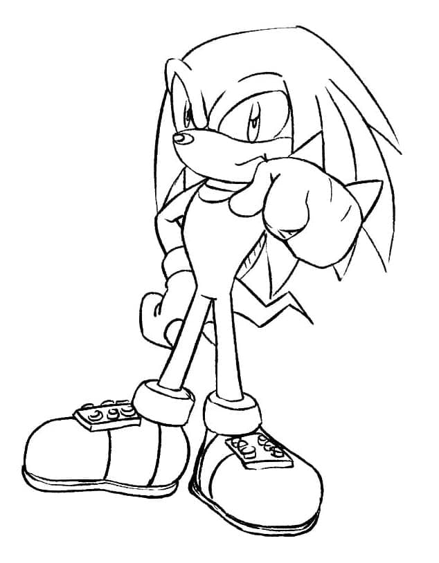 Desenho de Knuckles The Echidna Sonic Desenhos Divertidos e Pintar