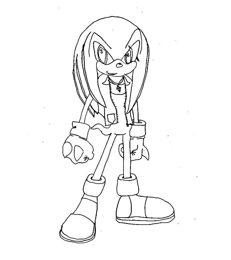 Desenho de Knuckles The Echidna Sonic Download Pintar