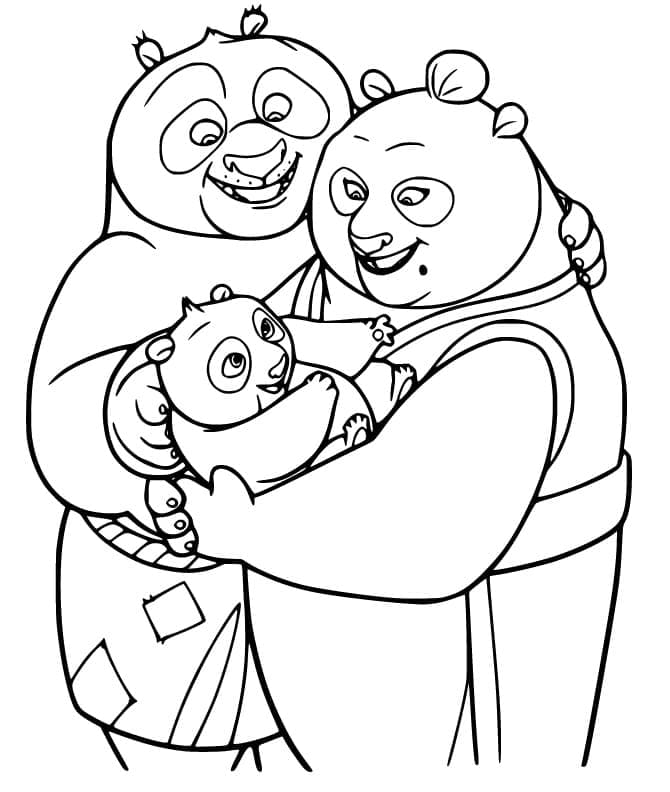 Desenho de Kung Fu Panda Grátis para Crianças para Colorir e Pintar