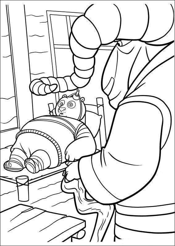 Desenho de Kung Fu Panda Pdf Grátis e Pintar