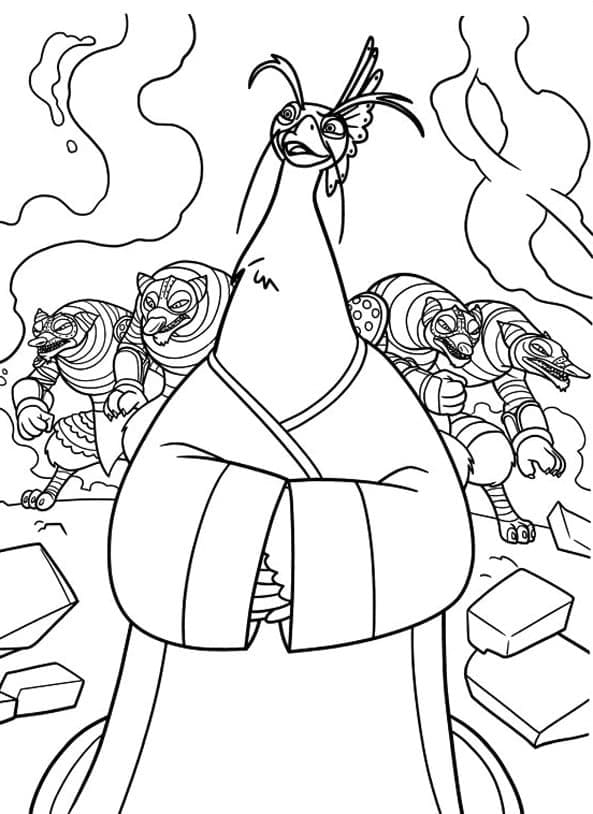 Desenho de Lorde Shen de Kung Fu Panda para Colorir e Pintar