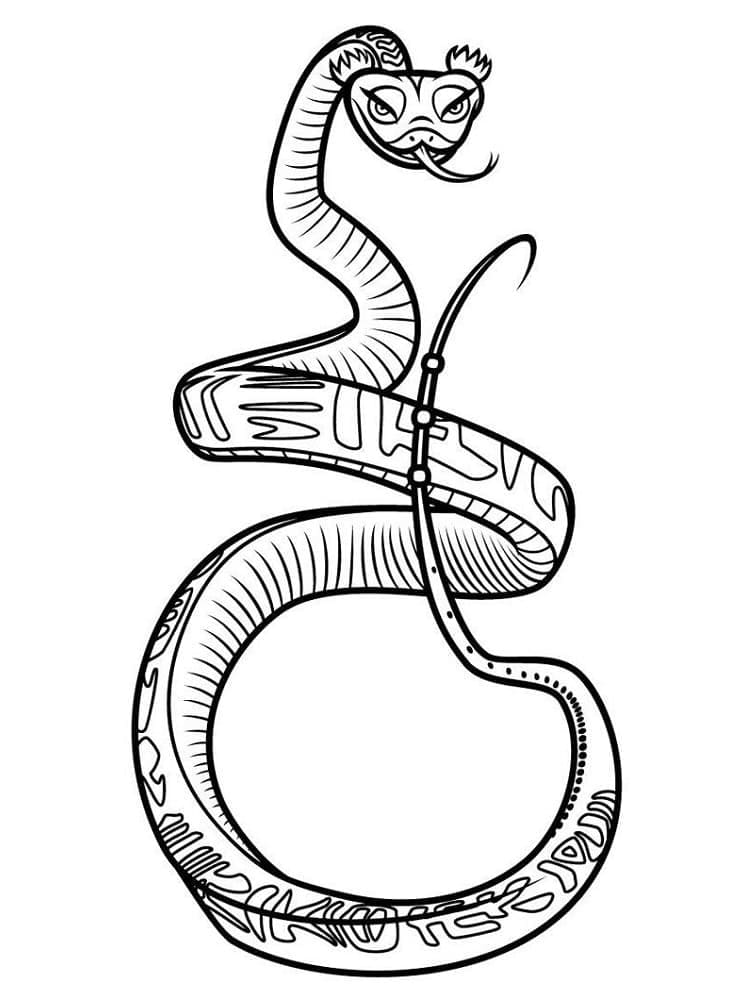 Desenho de Mestre Víbora Kung Fu Panda para Colorir e Pintar